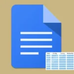 How to add table in Google Docs